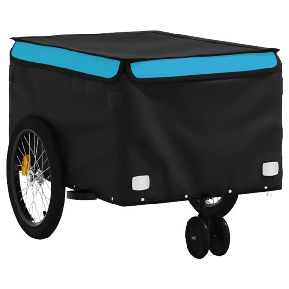 vidaXL Vozík za bicykel, čierno modrý 30 kg, železo – Obrázok 4