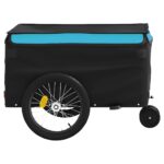 vidaXL Vozík za bicykel, čierno modrý 30 kg, železo – Obrázok 7