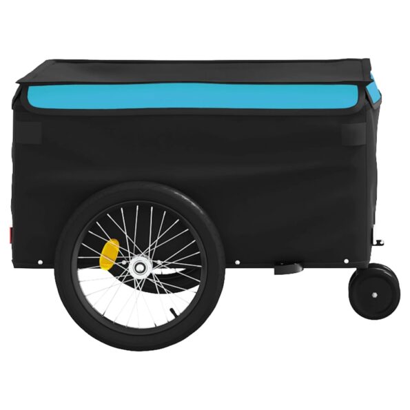 vidaXL Vozík za bicykel, čierno modrý 30 kg, železo – Obrázok 7