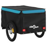 vidaXL Vozík za bicykel, čierno modrý 30 kg, železo – Obrázok 8
