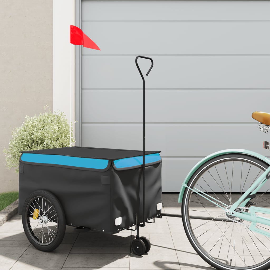 VXL8720845826437_m_en_hd_1.jpg vidaXL Vozík za bicykel, čierno modrý 30 kg, železo – Obrázok 1