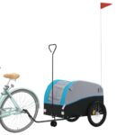 vidaXL Vozík za bicykel, čierno modrý 45 kg, železo – Obrázok 3