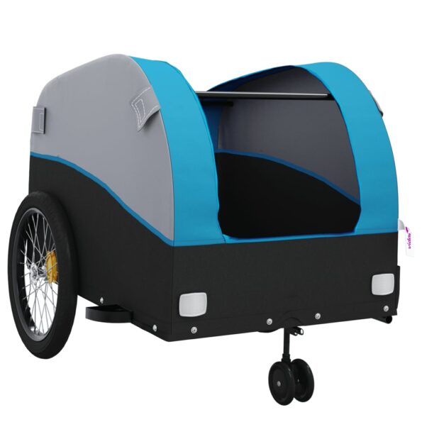 vidaXL Vozík za bicykel, čierno modrý 45 kg, železo – Obrázok 5