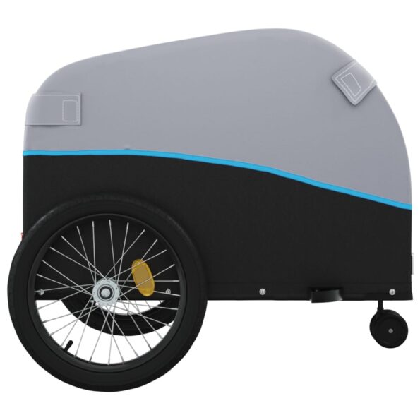 vidaXL Vozík za bicykel, čierno modrý 45 kg, železo – Obrázok 7