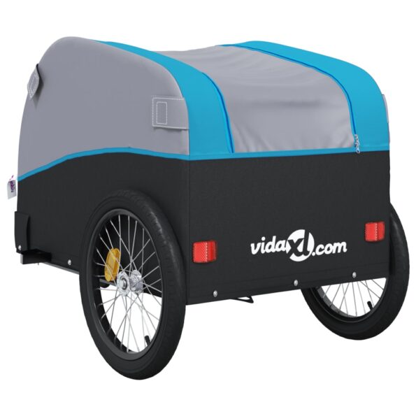 vidaXL Vozík za bicykel, čierno modrý 45 kg, železo – Obrázok 8