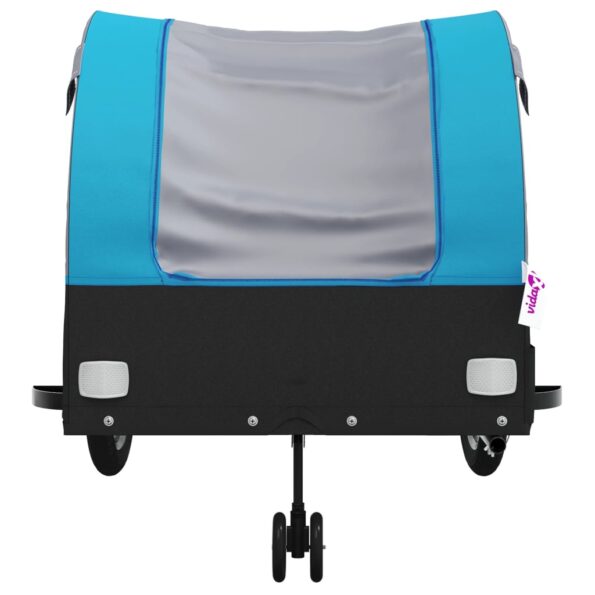 vidaXL Vozík za bicykel, čierno modrý 45 kg, železo – Obrázok 6