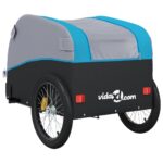 vidaXL Vozík za bicykel, čierno modrý 45 kg, železo – Obrázok 8