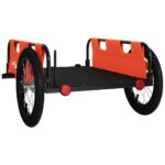vidaXL Príves na bicykel, oranžový, oxfordská látka, železo – Obrázok 7