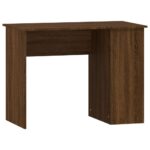 vidaXL Stôl hnedý dub 100x55x75 cm spracované drevo – Obrázok 2