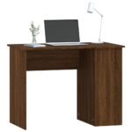 vidaXL Stôl hnedý dub 100x55x75 cm spracované drevo – Obrázok 3