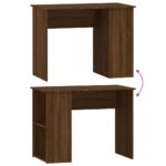 vidaXL Stôl hnedý dub 100x55x75 cm spracované drevo – Obrázok 6