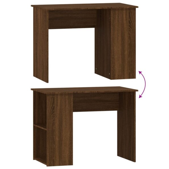 vidaXL Stôl hnedý dub 100x55x75 cm spracované drevo – Obrázok 6