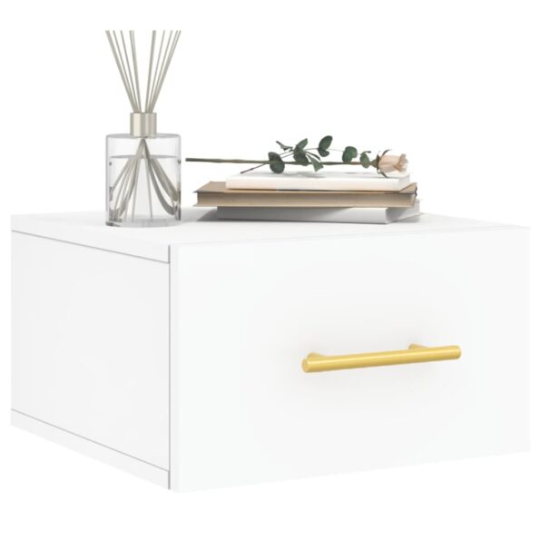 vidaXL Nástenné nočné stolíky 2 ks biele 35x35x20 cm – Obrázok 3