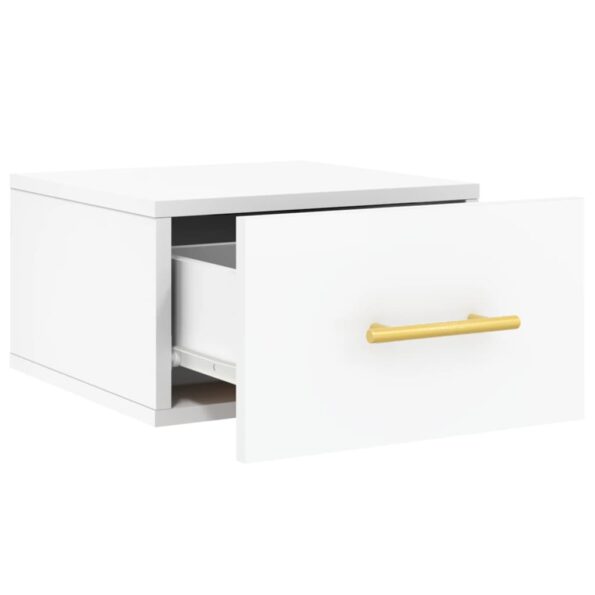 vidaXL Nástenné nočné stolíky 2 ks biele 35x35x20 cm – Obrázok 7