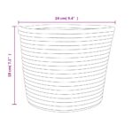 vidaXL Úložné koše 2 ks hnedé a biele Ø24x18 cm bavlna – Obrázok 10