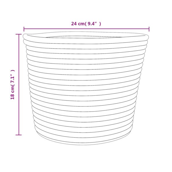 vidaXL Úložné koše 2 ks hnedé a biele Ø24x18 cm bavlna – Obrázok 10