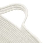 vidaXL Kôš na bielizeň sivý a biely Ø60x36 cm bavlna – Obrázok 6