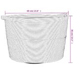 vidaXL Kôš na bielizeň sivý a biely Ø60x36 cm bavlna – Obrázok 9