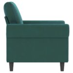 vidaXL Kreslo zelené 60 cm zamat – Obrázok 4