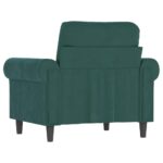 vidaXL Kreslo zelené 60 cm zamat – Obrázok 5