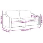 vidaXL 2-miestna pohovka hnedá 140 cm látka – Obrázok 8