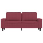 vidaXL 2-miestna pohovka vínovo-červená 140 cm látka – Obrázok 3