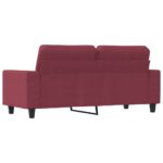 vidaXL 2-miestna pohovka vínovo-červená 140 cm látka – Obrázok 5