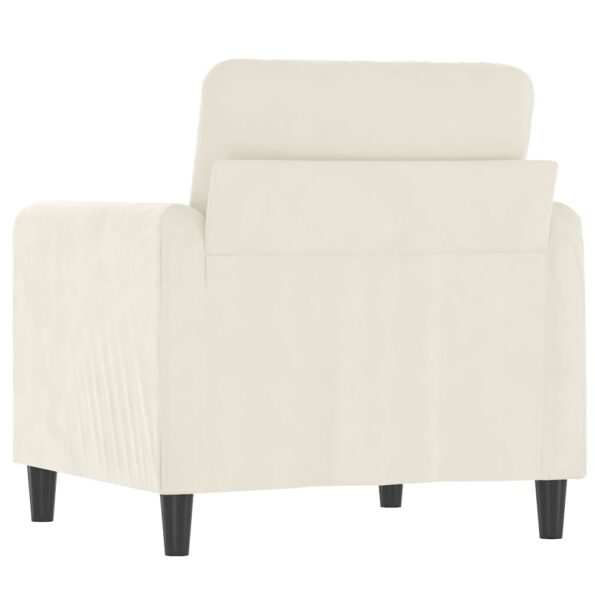 vidaXL Kreslo krémové 60 cm zamat – Obrázok 5