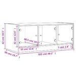 vidaXL Konferenčný stolík sklenené dvierka dub sonoma 102x50x42cm – Obrázok 12