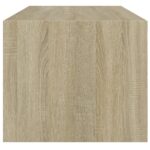 vidaXL Konferenčný stolík sklenené dvierka dub sonoma 102x50x42cm – Obrázok 7