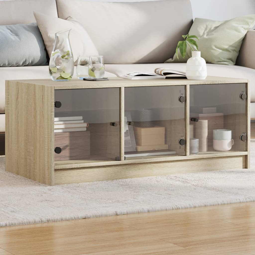 VXL8721012213654_m_en_hd_1.jpg vidaXL Konferenčný stolík sklenené dvierka dub sonoma 102x50x42cm – Obrázok 1