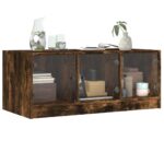 vidaXL Konferenčný stolík sklenené dvierka dub sonoma 102x50x42 cm – Obrázok 4