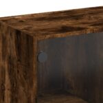 vidaXL Konferenčný stolík sklenené dvierka dub sonoma 102x50x42 cm – Obrázok 10