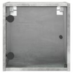 vidaXL Nočné skrinky sklenené dvierka 2 ks betónovo sivé 35x37x35 cm – Obrázok 7
