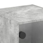 vidaXL Nočné skrinky sklenené dvierka 2 ks betónovo sivé 35x37x35 cm – Obrázok 10
