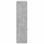 vidaXL Knižnica s dvierkami betónovosivá 136x37x142cm kompozitné drevo – Obrázok 8