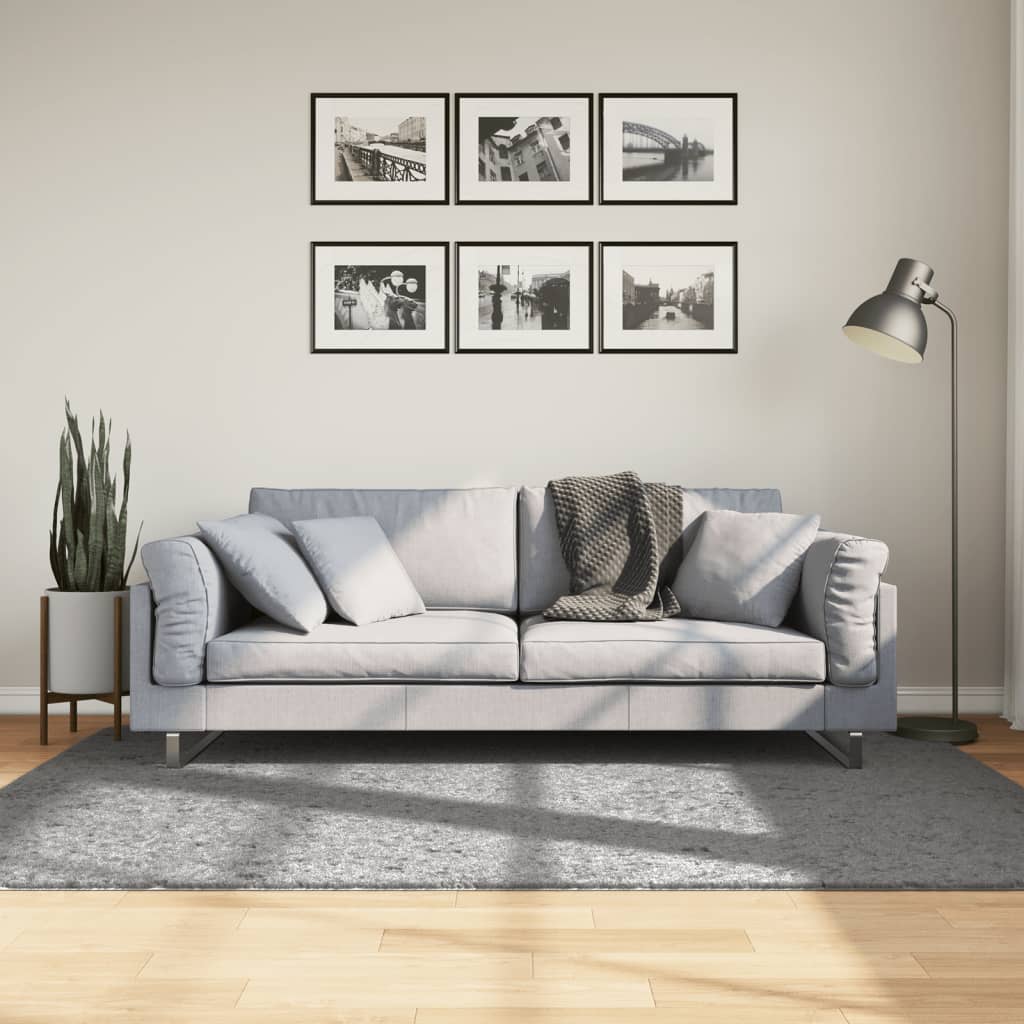 VXL8721012228580_m_en_hd_1.jpg vidaXL Shaggy koberec PAMPLONA, vysoký vlas, moderný, sivý 140x200 cm – Obrázok 1