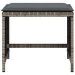 vidaXL Záhradné taburetky s vankúšmi 4 ks sivé 41x41x36 cm polyratan – Obrázok 5