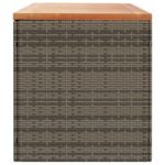 vidaXL Záhradný úložný box sivý 220x50x54 cm polyratan akáciové drevo – Obrázok 5