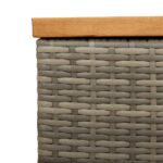 vidaXL Záhradný úložný box sivý 220x50x54 cm polyratan akáciové drevo – Obrázok 9