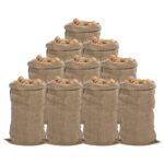 vidaXL Jutové vrecia 10 ks 65x135 cm 100 % juta 340 g/m²