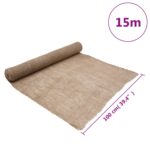 vidaXL Jutová rolka 1x15 m 100 % juta 200 g/m² – Obrázok 7