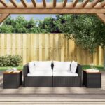 vidaXL Záhradné príručné stolíky 2ks čierne 55x34x37cm polyratan masív – Obrázok 3