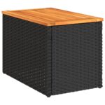 vidaXL Záhradné príručné stolíky 2ks čierne 55x34x37cm polyratan masív – Obrázok 5