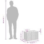 vidaXL Záhradné príručné stolíky 2ks čierne 55x34x37cm polyratan masív – Obrázok 10