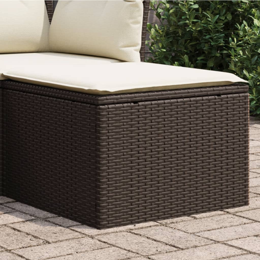 VXL8721012335899_m_en_hd_1.jpg vidaXL Záhradná taburetka s vankúšom hnedá 55x55x37 cm polyratan – Obrázok 1