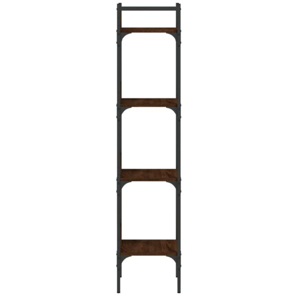 vidaXL Knižnica 4-poschodová hnedý dub 35x30x138,5 cm kompozitné drevo – Obrázok 6