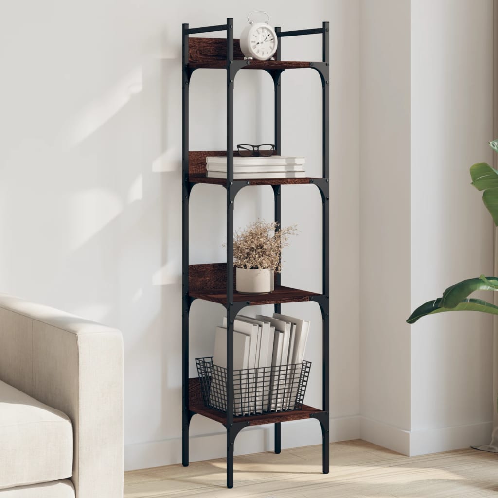 VXL8721012339033_m_en_hd_1.jpg vidaXL Knižnica 4-poschodová hnedý dub 35x30x138,5 cm kompozitné drevo – Obrázok 1