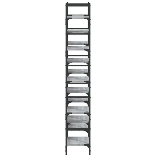 vidaXL Knižnica sivá sonoma 127,5x28,5x172,5 cm kompozitné drevo – Obrázok 6