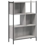 vidaXL Knižnica sivá sonoma 72x28x109 cm kompozitné drevo – Obrázok 2
